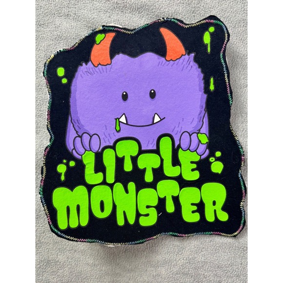 Handmade Other - Upcycled Little Monster Iron On Patch One of One Purple Green Large Applique